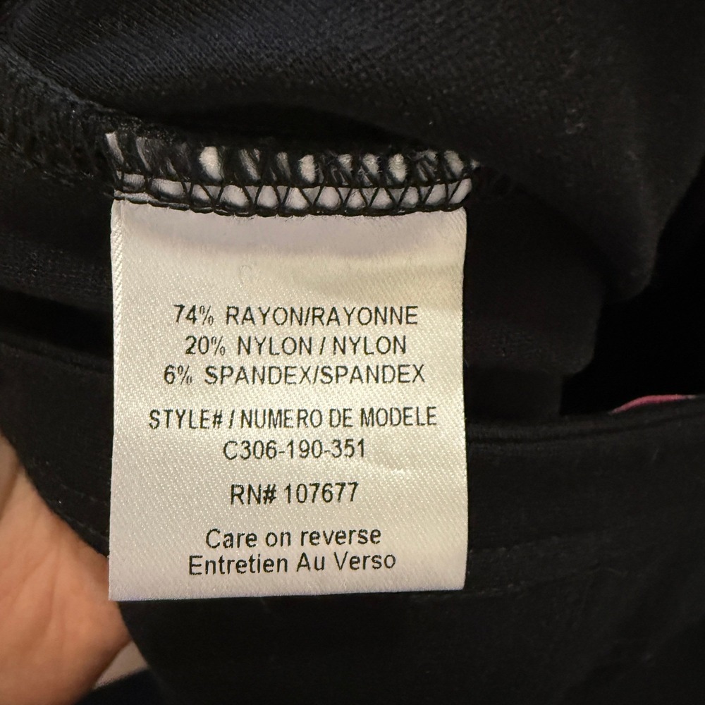 Alice + Olivia Black Ponte Legging Women's Size 4 Zip Front USA Made 90s - Picture 8 of 11